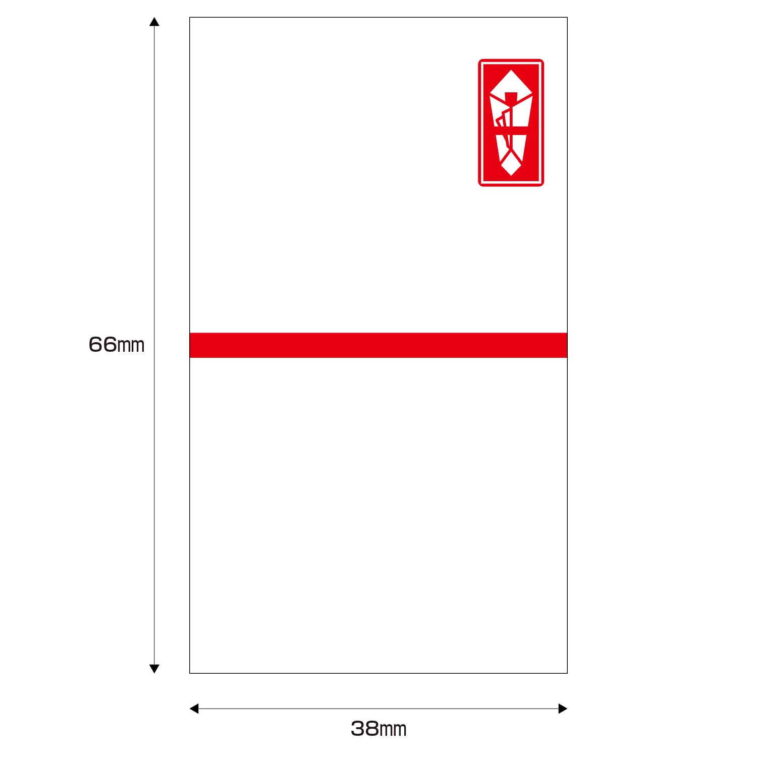 Sasagawa 24-1917 Noshigami Taka Mark, Printer-Compatible Seal Tag